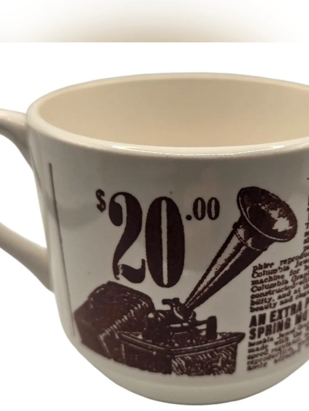 Vintage Sears Roebuck & Co Catalog 1906 Ads Cream Brown Coffee Cup Mug Set of 2